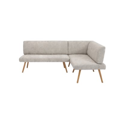 Barry Small Right Corner Bench with Oak Leg