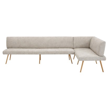 Barry Large Right Corner Bench with Oak Leg