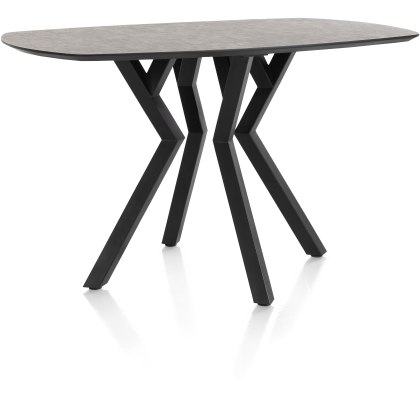 Habufa Masura 150cm Oval Bar Table & 4 Eefje Anthractite Barstools