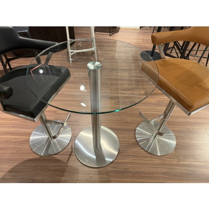 HELSINKI GLASS STOOL TABLE 70CMS DIAMETER