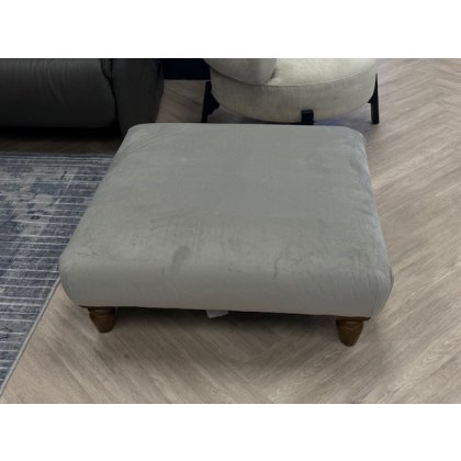 Alexander & James Artisan Footstool Plush Silver Alexander & James Artisan Footstool Plush Silver