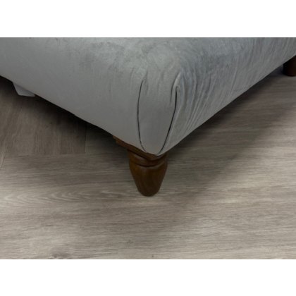 Alexander & James Artisan Footstool Plush Silver Alexander & James Artisan Footstool Plush Silver