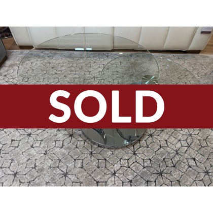 Spin Occasional -Coffee Table- Clear Glass Top