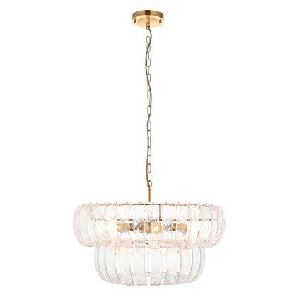 Montrose 6 Pendant Light Brushed Aged Brass