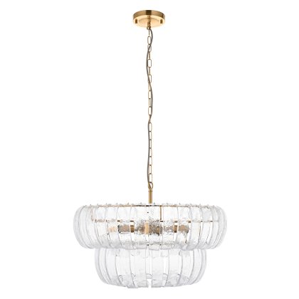 Montrose 6 Pendant Light Brushed Aged Brass