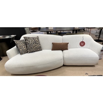 Rom-Curve 253cm Sofa with 1 Right Arm and Chaise on Left- in Grade 4 Fabric