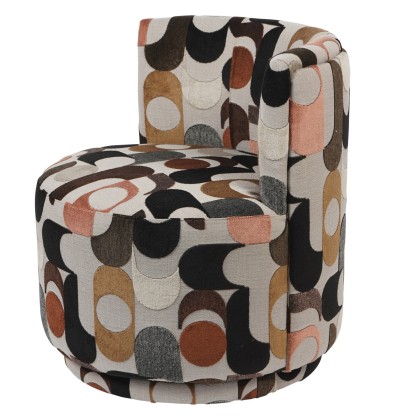 Portico Velvet Swivel Chair