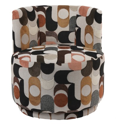 Portico Velvet Swivel Chair