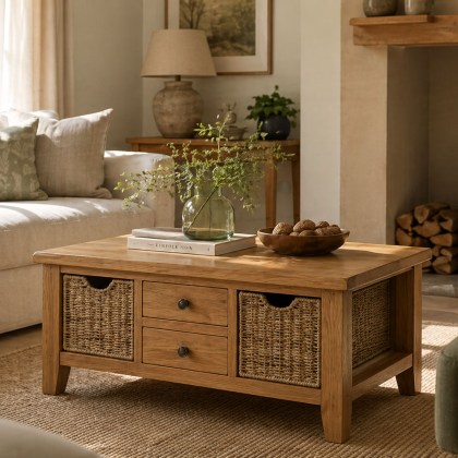 Brenton Coffee Table With Basket