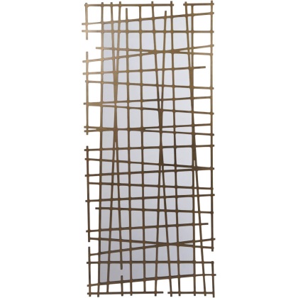 Lattice Wall Decor Mirror Brass Finish Lattice Wall Decor Mirror Brass Finish