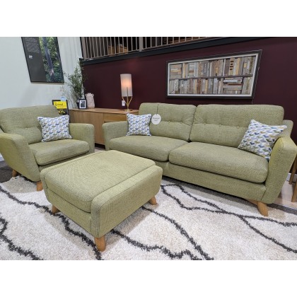 Ercol - Cosenza, 3-Seater Sofa, Chair & Footstool