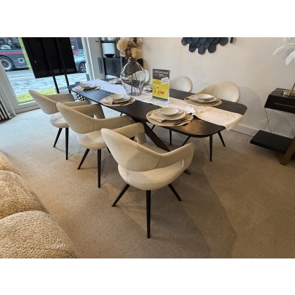 CHAMBERY 2.3M DINING TABLE AND 6 X JASMINE CHAIRS