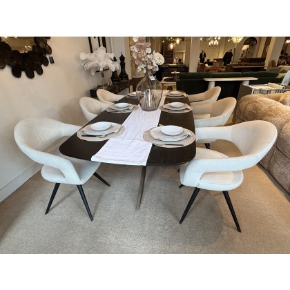 CHAMBERY 2.3M DINING TABLE AND 6 X JASMINE CHAIRS