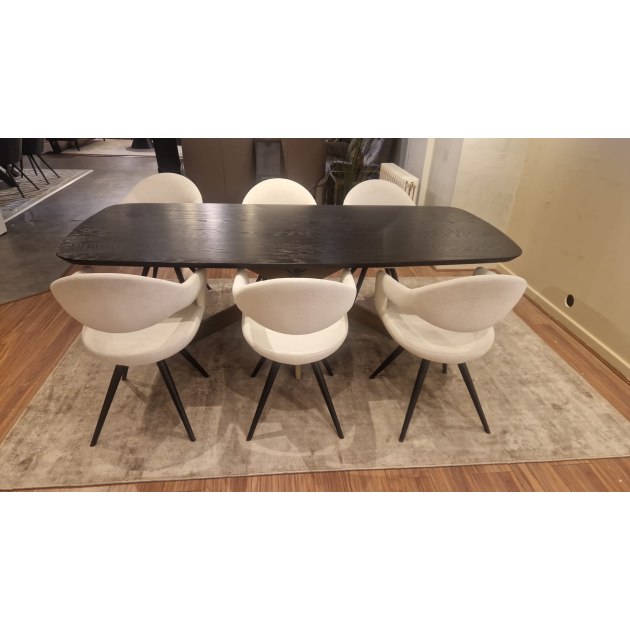 Chambery 2.3m Dining Table Set and 6 Jasmine Chairs Chambery 2.3m Dining Table Set and 6 Jasmine Chairs