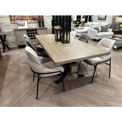 Davos Dining Table (2.3 mtrs) & 6 Dining Chairs