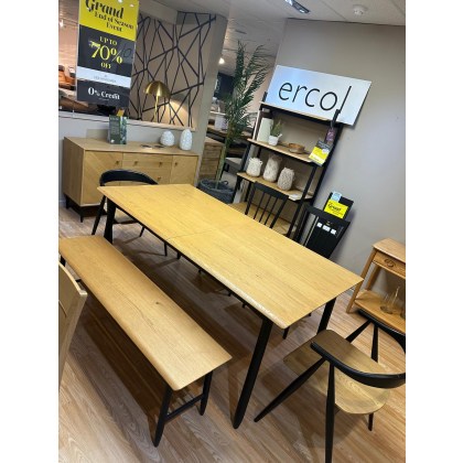 Ercol Monza Extending Dining Table, Bench & 4 Dining Chairs