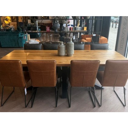 Brockley 2.2m Dining Table + 8 Sam Chairs