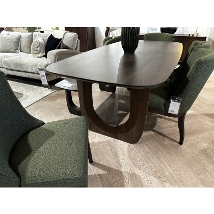 Arc Table, Bench & 4x Matching chairs in Green Fabric