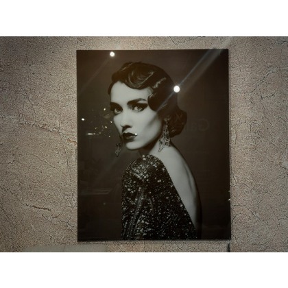 Glass Picture Beauty Lady