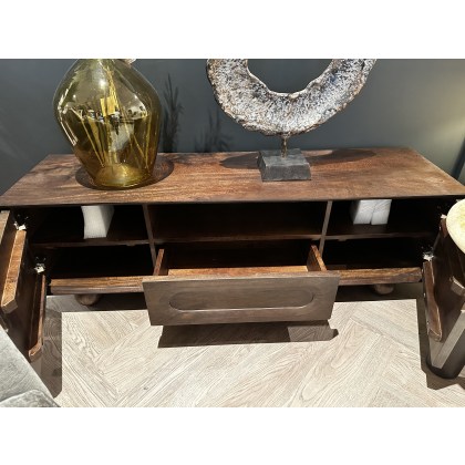 Arc Media Unit in Mango Wood