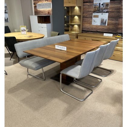 VENJAKOB-- PIAZZA 1.9M EXTENDABLE TABLE WITH 100CM LEAF PLUS 1.9M BENCH & 3 X FRENZ CHAIRS