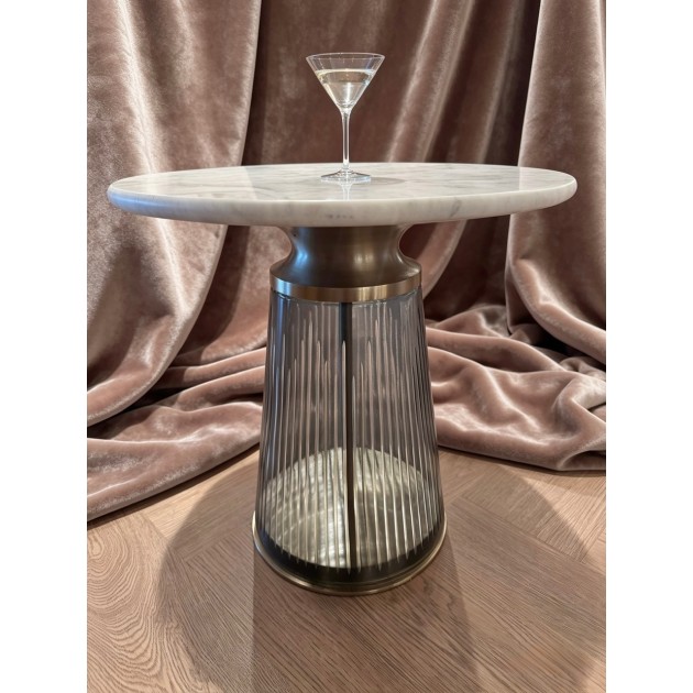 Seville Side Table in Blue and White (2x Available)