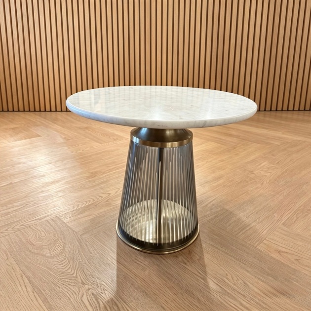 Seville Side Table in Blue and White (2x Available) Seville Side Table in Blue and White (2x Available)