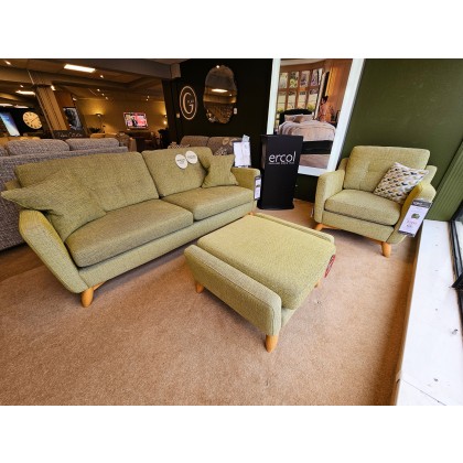 Ercol Cosenza Large Sofa, Footstool & Chair