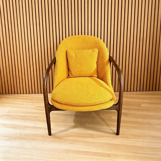 Allegra Chair in Ochre Fabric
