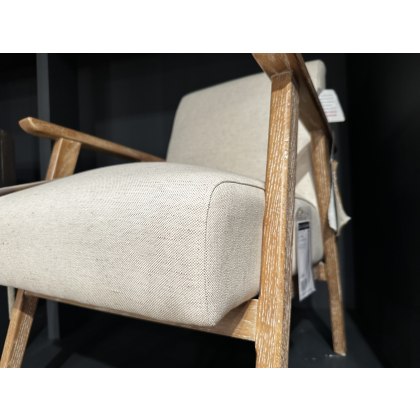 Neyland Chair in Natural Linen Fabric