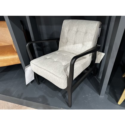 Humber Chair in Grey Linen Fabric