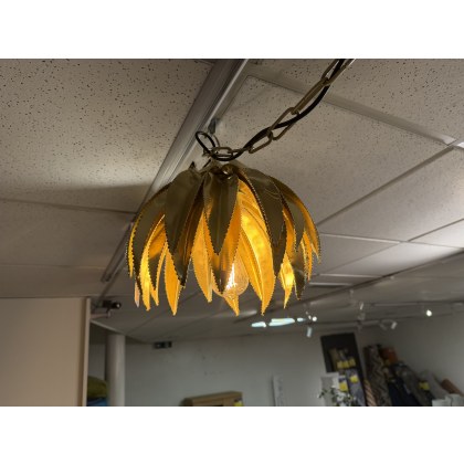 POLISHED BRASS PALM TREE PENDANT