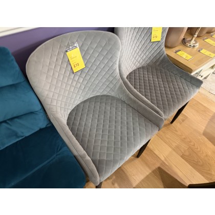 WHITNEY GREY VELVET CHAIR