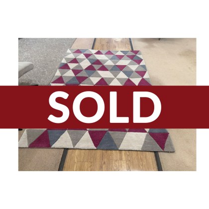 HONEYCOMB RASPBERRY RUG 160X230cm
