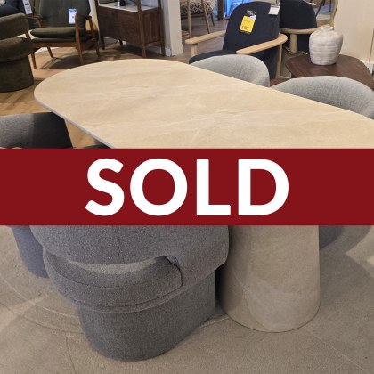 Pedro Dining Table & 4x Grey Sloane Dining Chairs