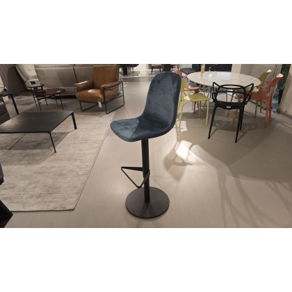 Zaragosa Barstool in Teal Velvet