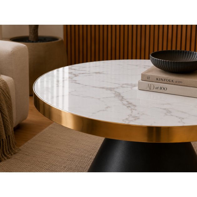 Odin Faux Marble Coffee Table 80cm Odin Faux Marble Coffee Table 80cm