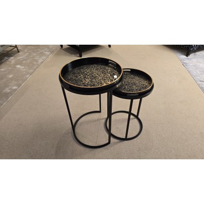 Coral Design Set of 2 Tray Tables