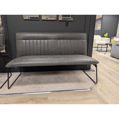 Sam, High Back Bench in Grey