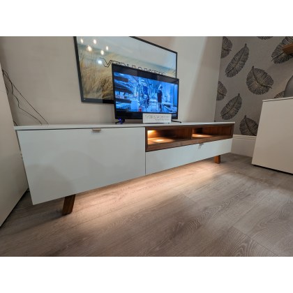 Andiamo Home - 180cm Lowboard, Underframe, Lighting, Extension Cable & Transformer with Touch Switch