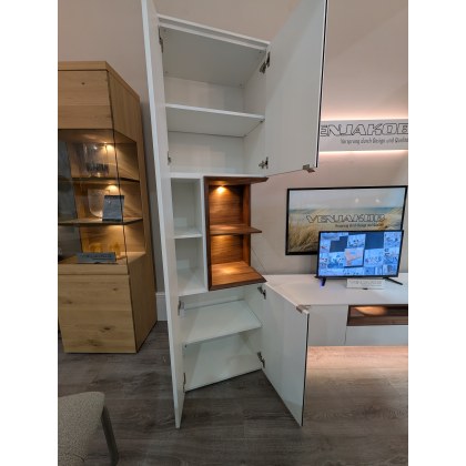 Venjakob, 207cm Tall Display Cabinet with Nook, 2x Display Lights & Transformer with Touch Switch