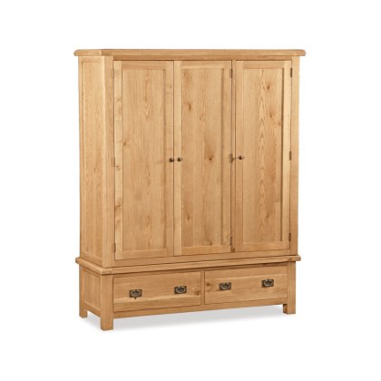 Fairfax Bedroom Oak Triple Wardrobe Fairfax Bedroom Oak Triple Wardrobe