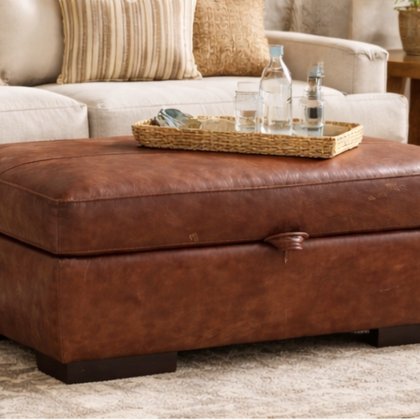 Mountback Large Storage Stool Marrone QS Mountback Large Storage Stool Marrone QS