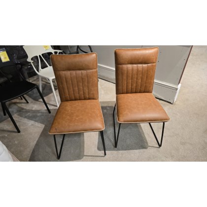 Sam Dining Chair in Tan X2