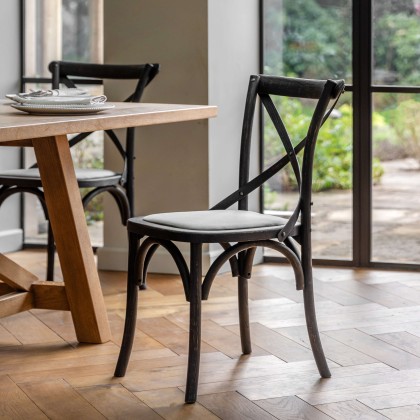 Gallery Direct Black Linen Chair