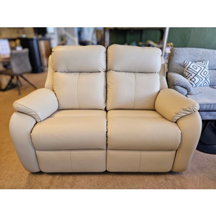 G-Plan Leather 2 Fixed Seater Sofa