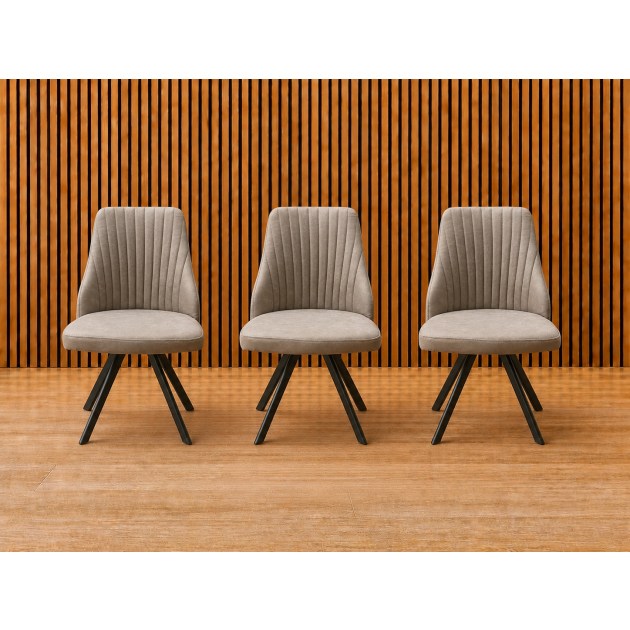 Light Grey Dallas Chairs x3