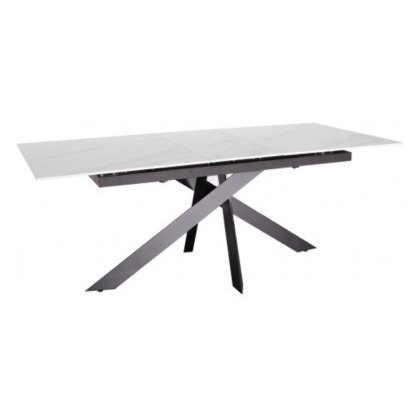 Amine Extendable Dining Table & 4 Dining Chairs in Grey