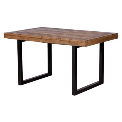 Halsey 140cm Extending Dining Table, 2 Massa Chairs & Small Bench