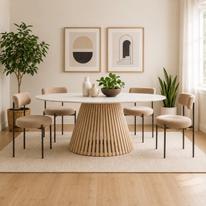Soho Oval Table & 4 Aveley Natural Dining Chairs Soho Oval Table & 4 Aveley Natural Dining Chairs